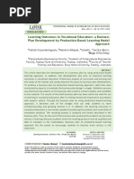 Learning Outcomes in Vocational Education a Business Plan Development by Production-Based Learning Model Approach