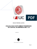 Bruno Ferreira Santos (2002017797) - Cálculo de Custo Médio Ponderado Do Capital Da Empresa ABC, S.a. (1)