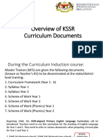 Overview of KSSR Curriculum Documents