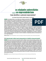 Atitude Dos Estudantes Universitários Face Ao Empreendedorismo