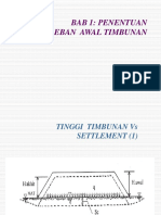 Penentuan Tinggi Awal Timbunan