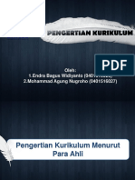 Pengertian Kurikulum