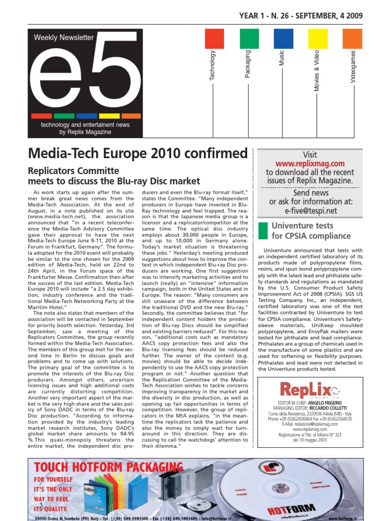 MediaTech Europe 2010 Confirmed Replicators Committe Meets To Discuss