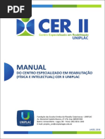 MANUAL DO CENTRO ESPECIALIZADO EM REABILITAÇÃO 