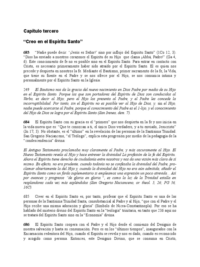 Creo en El Espiritu Santo | PDF | Cristo (título) | eucaristía