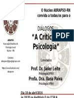 ABRAPSO-Diálogos - A Crítica Na Psicologia