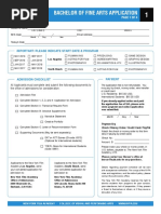 BFA Application Form