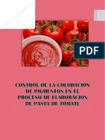 Control de coloración en pasta de tomate