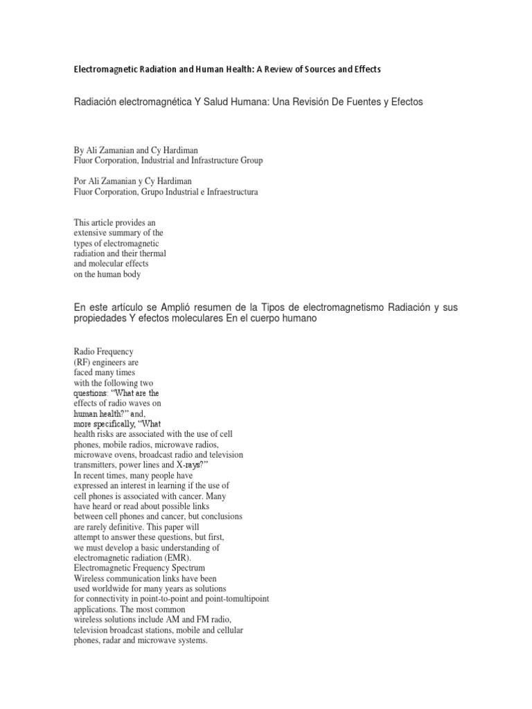 Effects of Electromagnetic Radiation on Health | PDF | Ultraviolet | X Ray