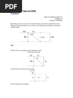 Circuit Theory - Solved Assignments - Semester Summer 2006