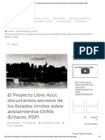 Links, El Proyecto Libro Azul, Documentos Secretos de Los Estados Unidos Sobre Avistamientos OVNIs (Enlaces, PDF