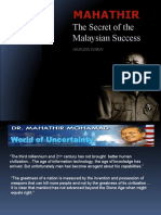 The Secret of The Malaysian Success: Mahathir