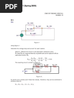 Circuit Theory - Solved Assignments - Spring 2005