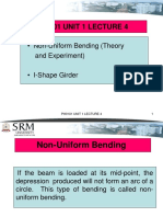 Ph0101 Unit 1 Lecture 4: - Non-Uniform Bending (Theory and Experiment) - I-Shape Girder