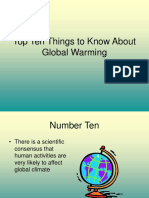 Top Ten Things To Know About Global Warming