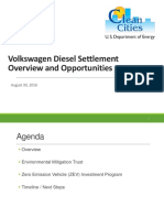 Volkswagen Diesel Settlement Overview and Opportunities: August 30, 2016