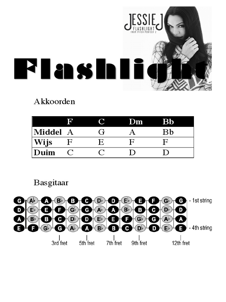 Flashlight Chord Sheet and Lyrics for an Upbeat Song About