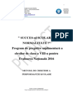 " SUCCES Ul SCOLAR O NORMALITATE " PDF