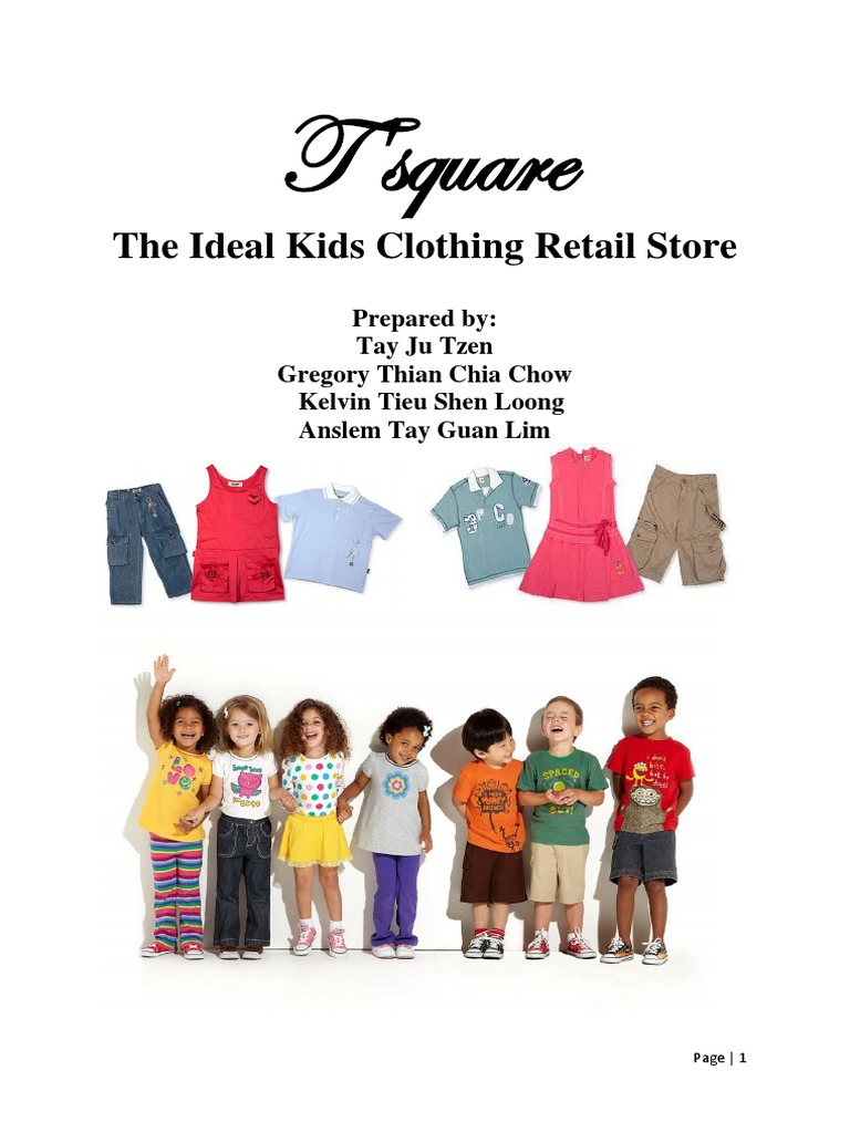 Kids Clothing Store Business Plan | PDF | Retail | Risk