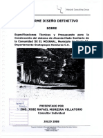 Presupuesto Para La Construccion Del Sistema de Alcantarillado Sanitario de La Comunidad El Mojanal, Santa Fe