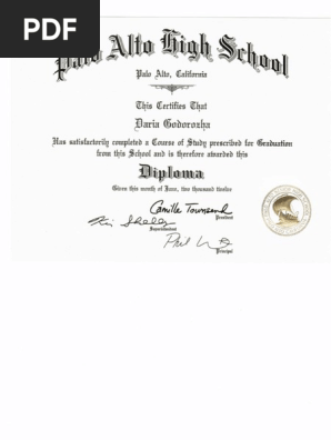 Daria Godorozha High School Diploma