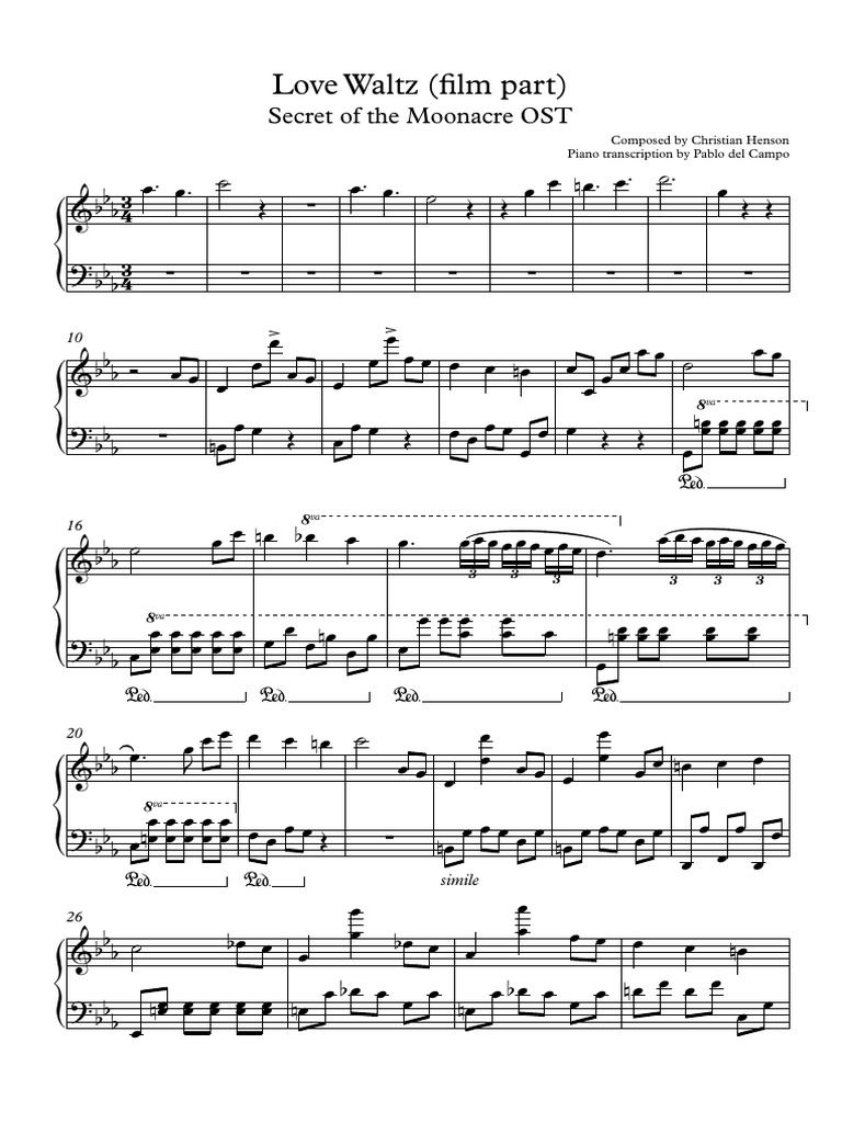 Parisienne Moonlight Piano Pdf Sheet