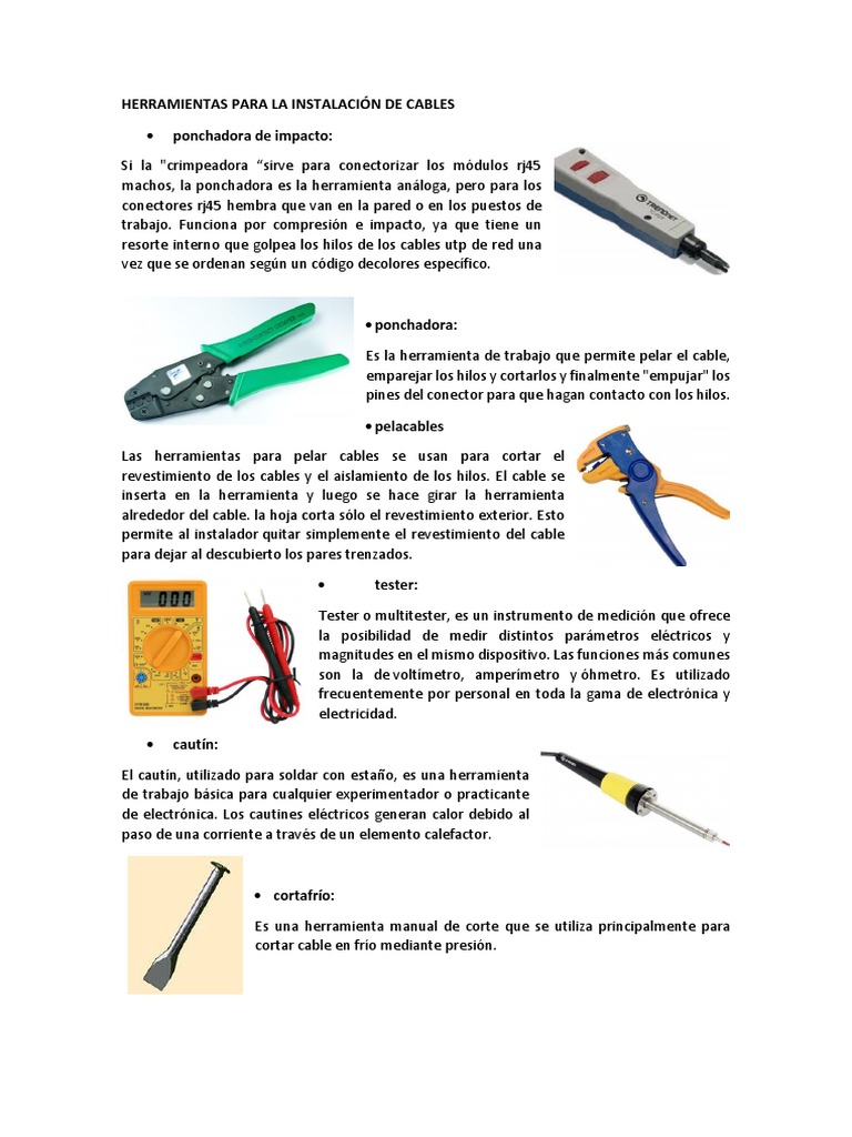 Cable | PDF | Herramientas | Cuchillo