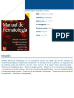 Williams Manual de Hematologia 8ed