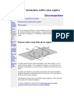 Fuerza y Momento Sobre Una Espira