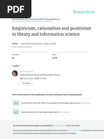 Empiricism Rationalism and Positivism in Library A