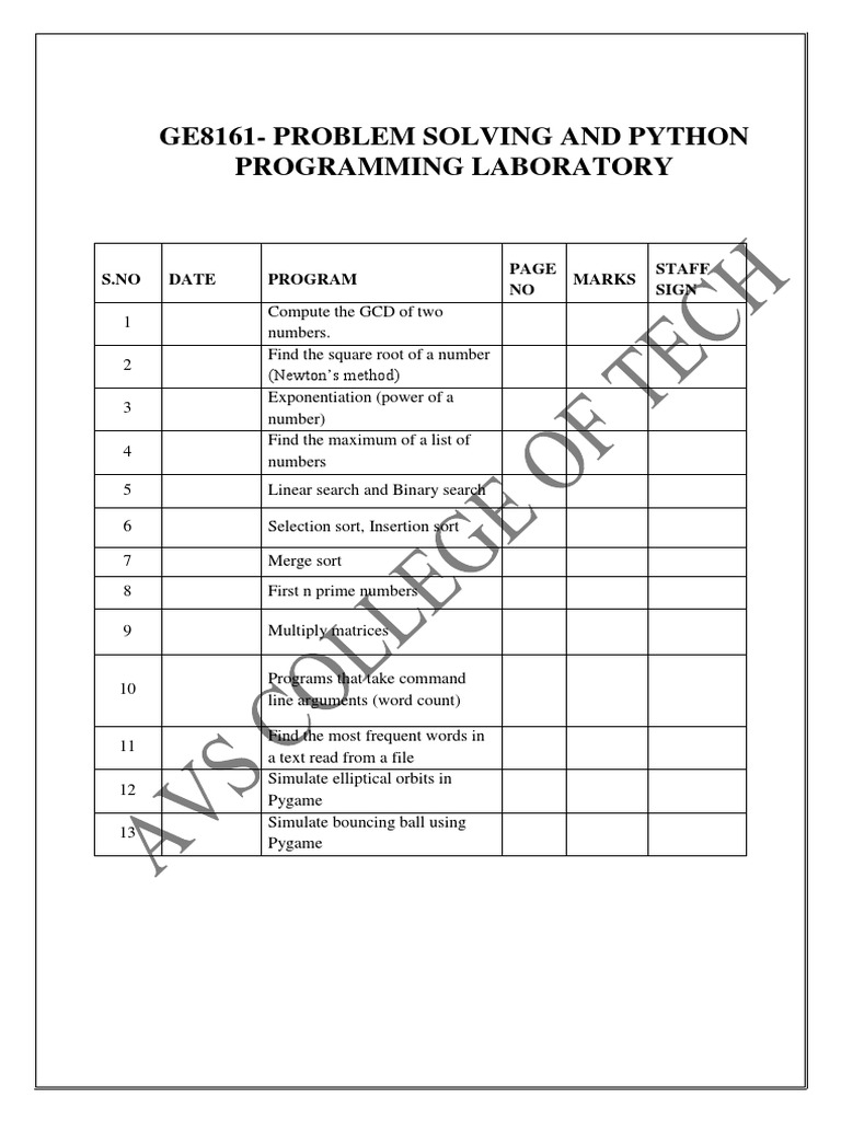 1 Year Lab Python 2017 Manual | PDF | Matrix (Mathematics) | Planets