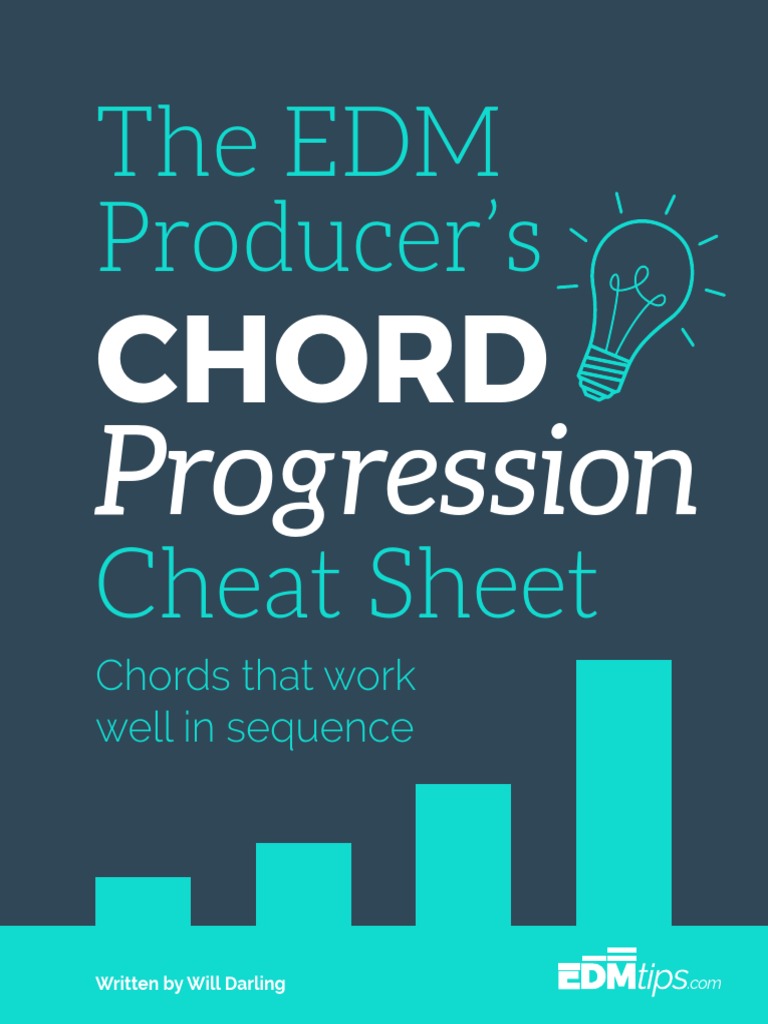 Chord Progressions Cheat Sheet - EDMtips.com | Chord (Music) | Musical