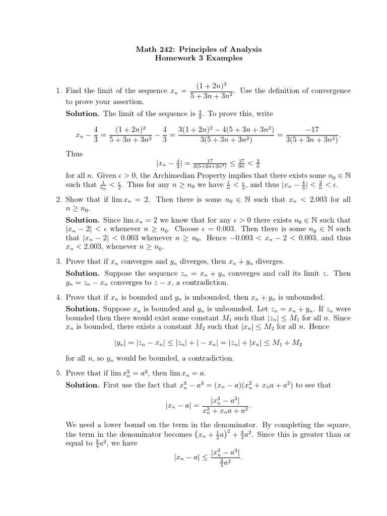 Prove That If XN Is Bounded | PDF | Sequence | Teaching Mathematics