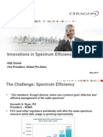 Innovations in Spectrum Efficiency: Hilik Shivek Vice President, Global Pre-Sales