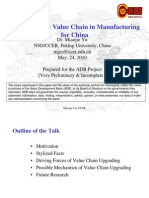 Moving Up The Value Chain in Manufacturing For China