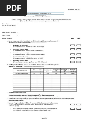 B Borang Semakan Kelulusan Pelan Sistem Bekalan Air Luaran Di Skim Perumahan Pembangunan Pdf