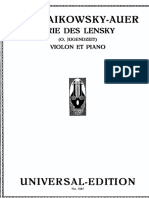 Aria Di Lensky Per Violino