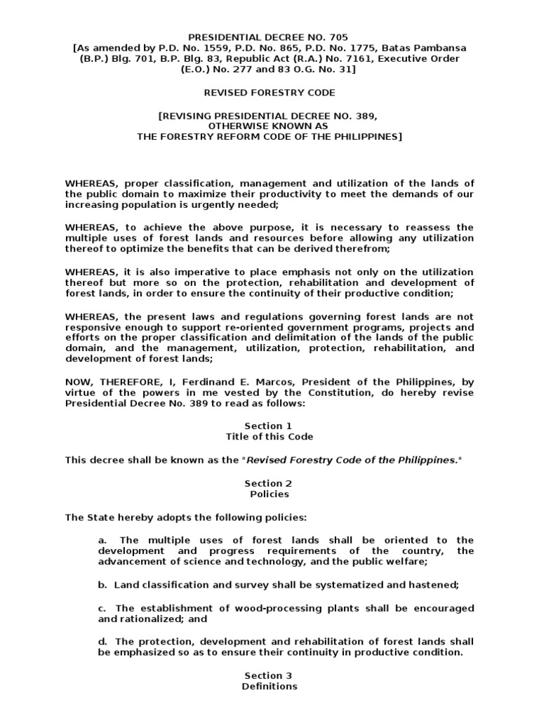 Revised Forestry Code | PDF | Forestry | License
