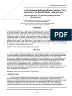 Pertumbuhan Chlorella Vulgaris Beijerinck Dalam Medium Yang Mengandung Logam Berat CD Dan PB Skala Laboratorium