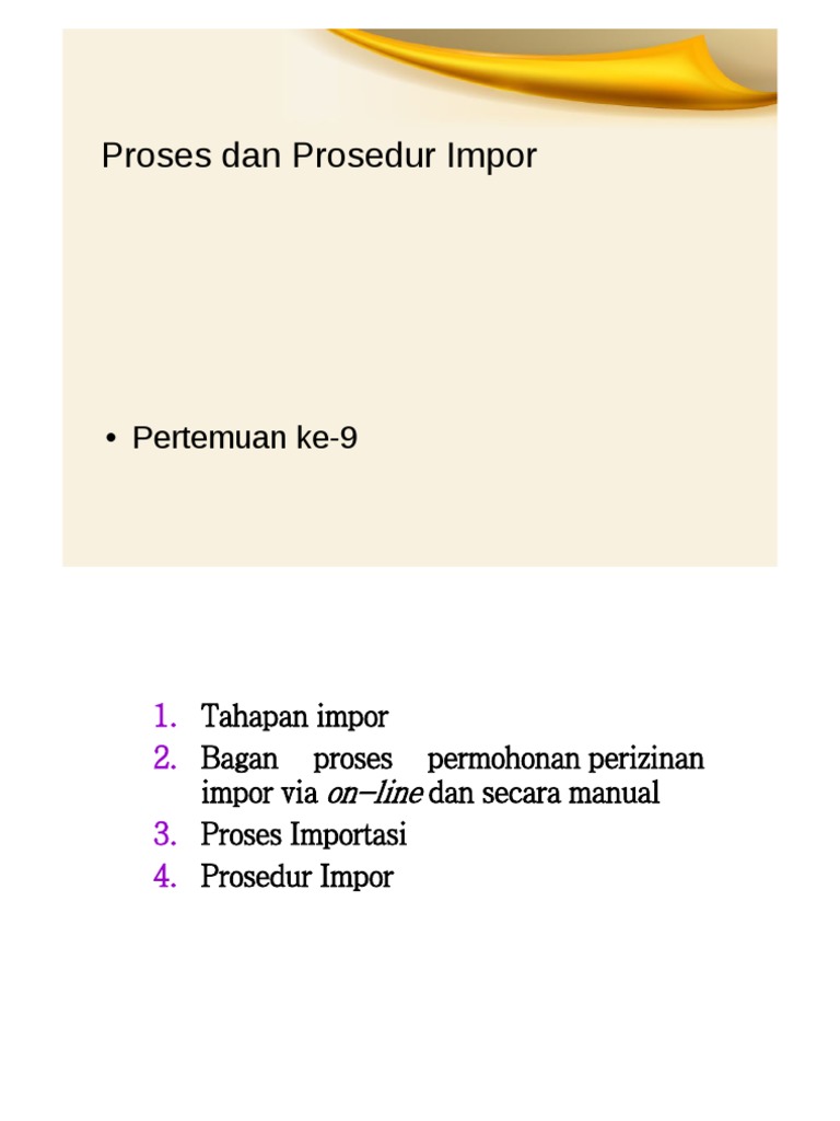 Proses Dan Prosedur Impor | PDF