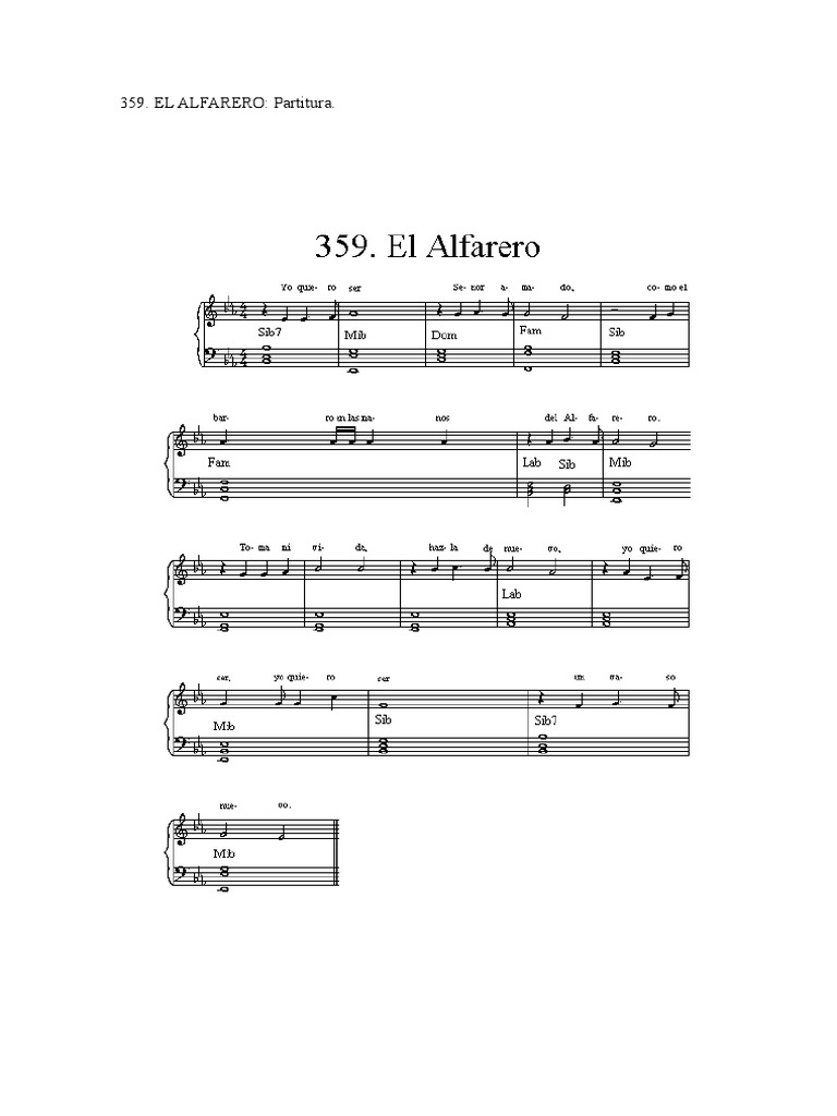 El alfarero partitura pdf