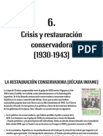 Crisis y Restauración Conservadora (1930-1943)