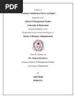 Download Customer Satisfaction Survey on Banks by Ankit Singh SN36284365 doc pdf
