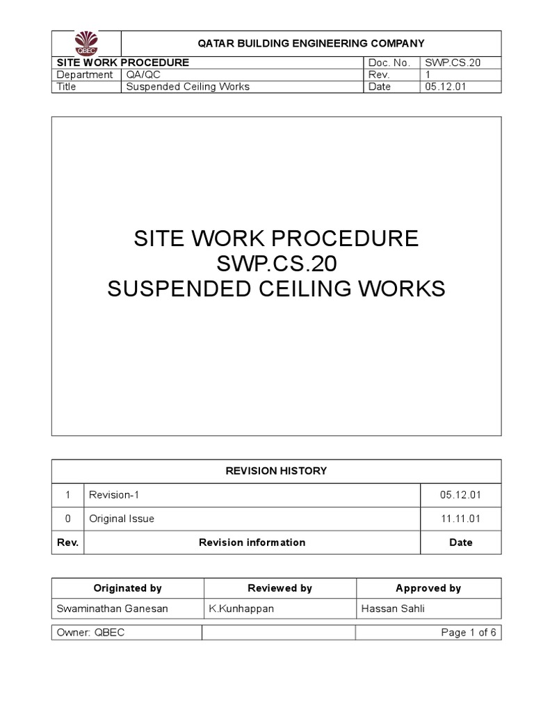 Suspended Ceiling Installation Guide | PDF | Drywall | Screw