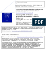 Assessing Risk of Violence Using Structured Professional Judgment Guidelines