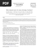 Micro-Channel Reactor For Steam Reforming of Methanol