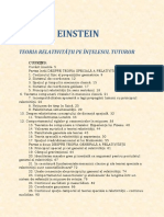 Albert Einstein - Teoria Relativitatii Pe Intelesul Tuturor PDF
