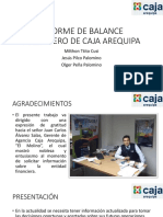 Informe de Balance Financiero de Caja Arequipa