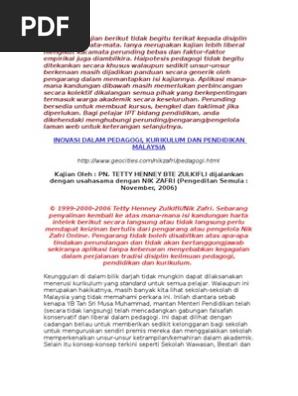 Inovasi Dalam Pedagogi Pdf