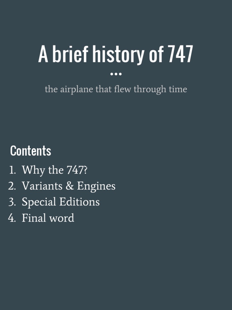 747 Presentation | PDF | Jet Engine | Aviation